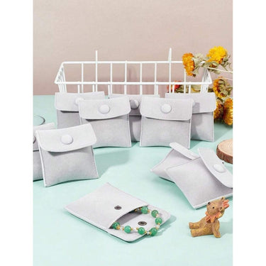 Pouch pentru cadou sau depozitare bijuterii, gri, 7 cm x 7 cm - Pursehuit.ro