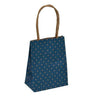 Punga cadou, kraft, albastra, cu buline, 11x6x14cm - Pursehuit.ro