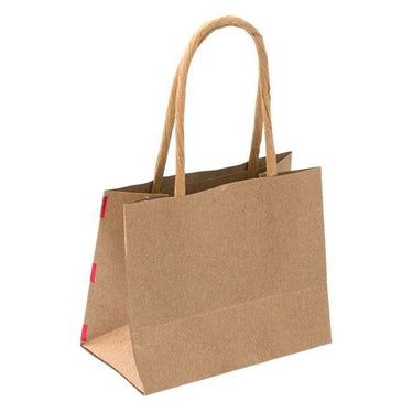 Punga cadou, kraft, cu buline, 8x4.5x7.5cm - Pursehuit.ro