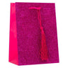 Punga cadou, roz, cu sclipici, 10x14x6cm - Pursehuit.ro
