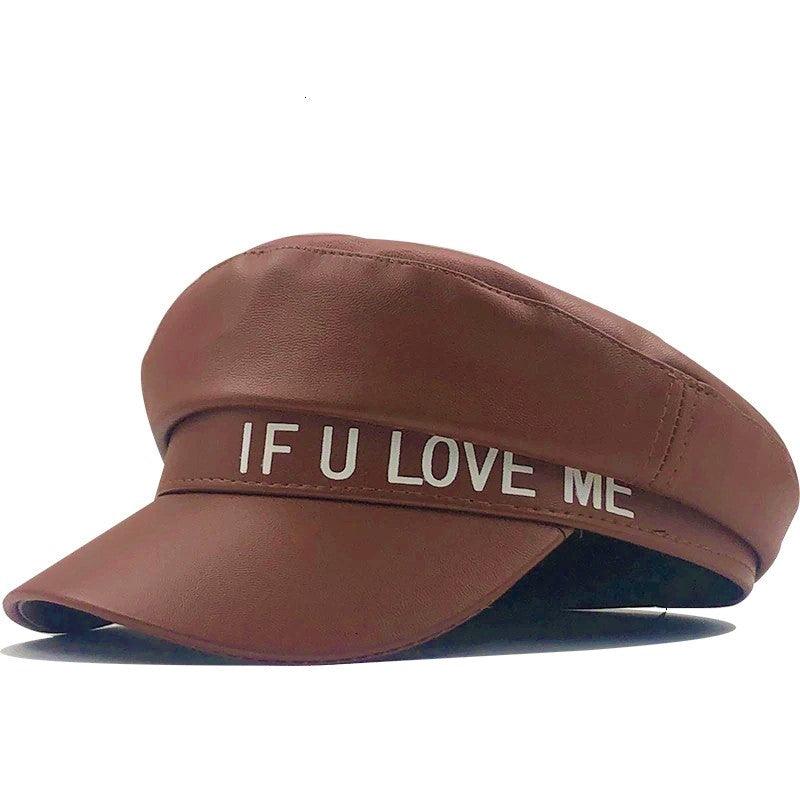 Sapca maron, piele ecologica, Mariele - Pursehuit.ro