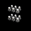 Set 12 accesorii de par, argintii, cu perle, Elita C5