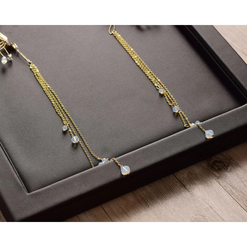 Set 2 Accesorii de ureche, stil ear cuff, aurii, cu pietre, Amdi C3 - Pursehuit.ro