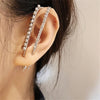 Set 2 cercei ear cuff, argintii, cu pietre, Felina C3