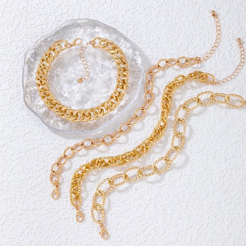 Set 4 bratari de picior, cu zale, Cheyenne C2 - Pursehuit.ro