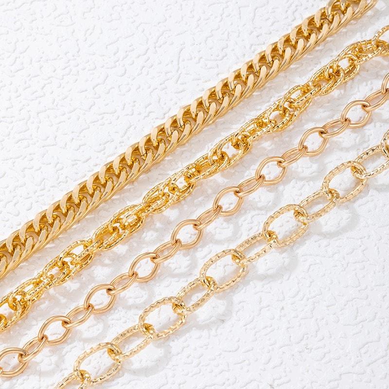 Set 4 bratari de picior, cu zale, Cheyenne C2 - Pursehuit.ro