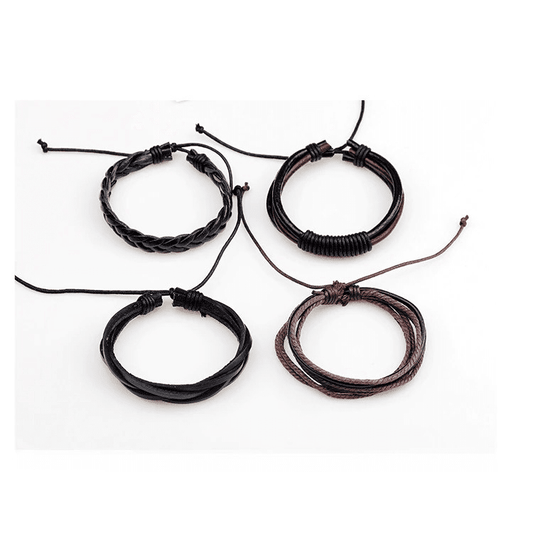 Set 4 bratari, din piele ecologica, Odelia C1 - Pursehuit.ro