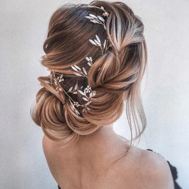 Set coronita modelatoare si cercei, auriu, cu pietre, Aleta C4 - Pursehuit.ro