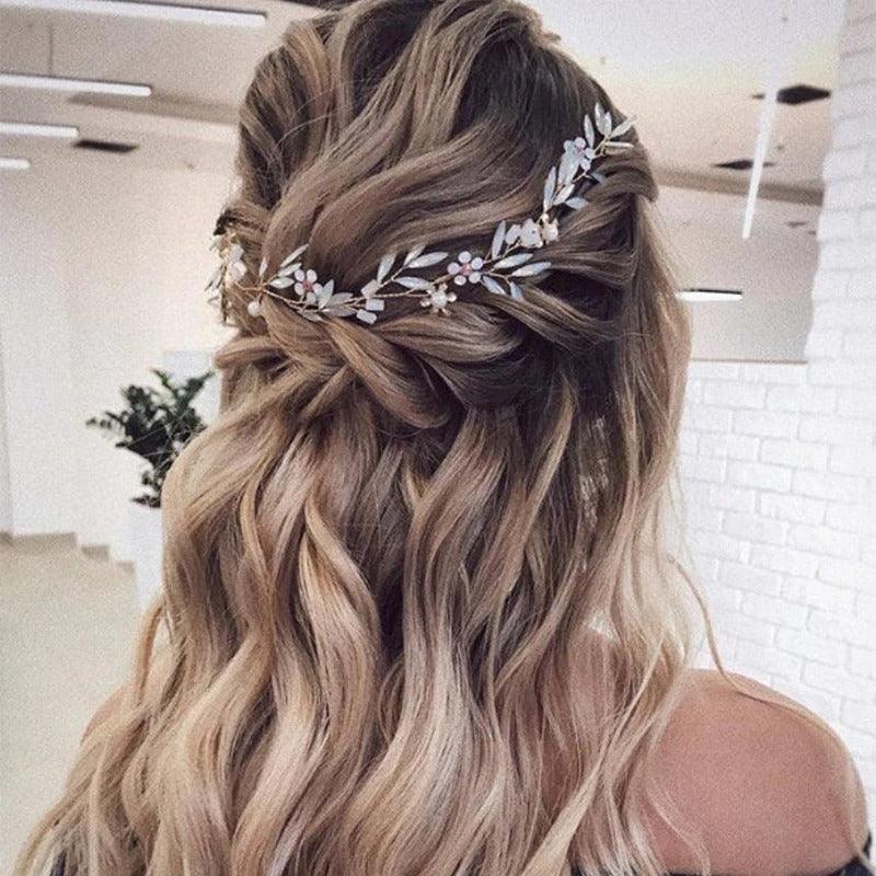 Set coronita modelatoare si cercei, auriu, cu pietre, Aleta C4 - Pursehuit.ro