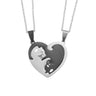 Set 2 coliere, pisici Yin Yang, argintii, Anuka C17 - Pursehuit.ro