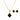 Set colier si cercei auriu, din otel inoxidabil, suflat cu aur 18k, cu trifoi, Velina C2