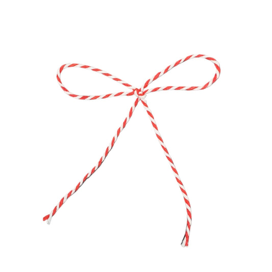 Snur pentru martisor, alb-rosu, 30 cm